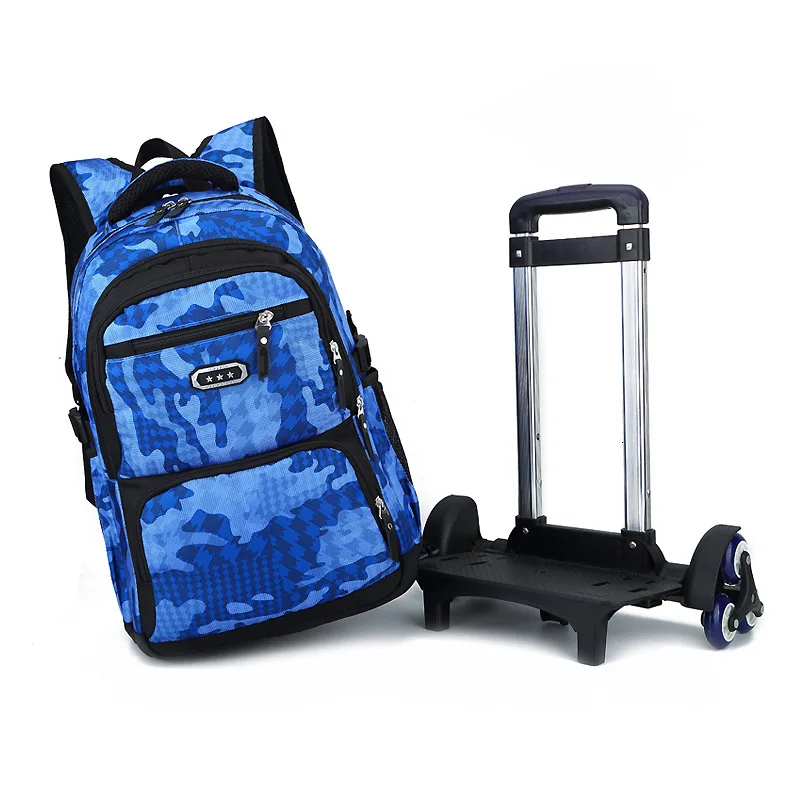 School Children Removable Bags Six Wheels Children's Trolley school Backpack Primary Schoolbags Boys Girls kids Wheeled Backpack