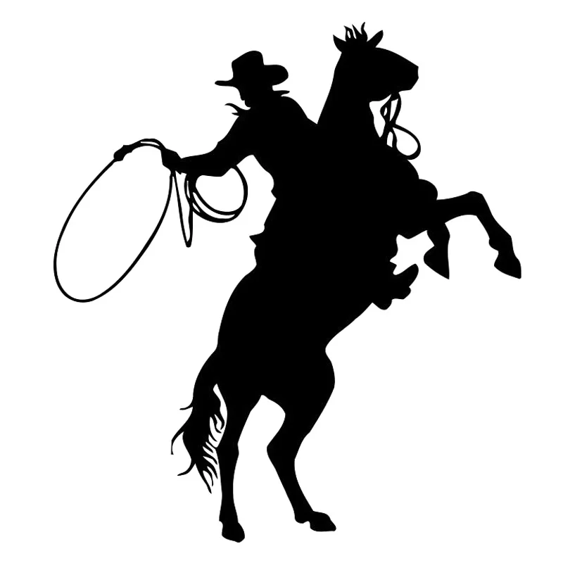 14.6cm*16.3cm Cowboy Decor Stickers Decals Car Accessories Vinyl Decor