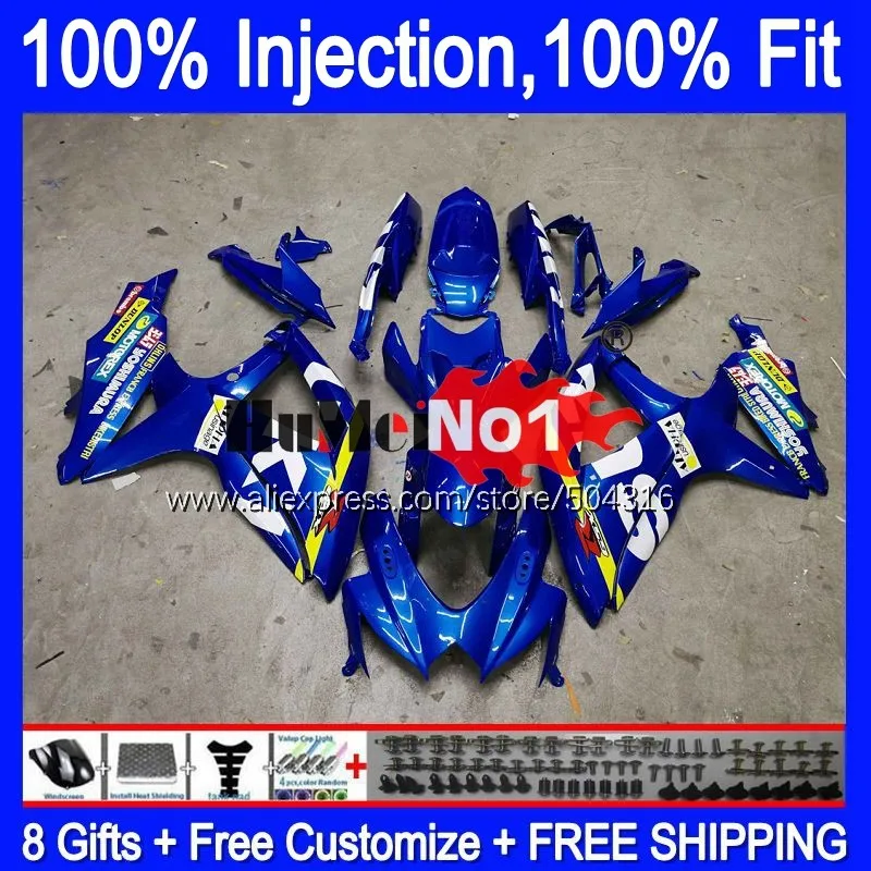

Обтекатели для SUZUKI GSXR-750 GSXR 600 750 GSXR600 GSX-R750 17 см. 61 новый синий GSXR-600 K8 GSXR750 2008 2009 2010 08 09 10