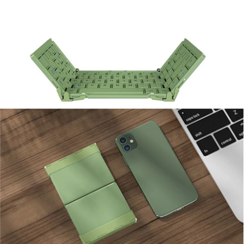B.O.W Mini Keyboard Bluetooth Connected to Tablets / Phone iOS Windows Android System Support Pocket Size Folded Style | Компьютеры и