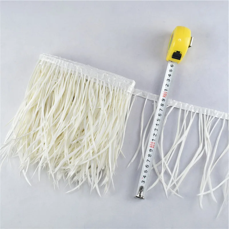 2 м/лот Красивая Обрезка гусиных перьев планки ленты бахрома 6 8 &quot15 20 см для