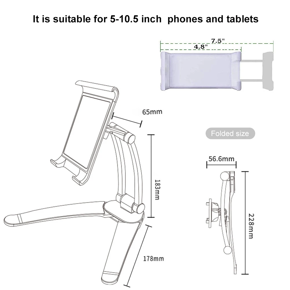 2 в 1 гибкий ленивый кронштейн выдвижной настольный/настенный держатель для