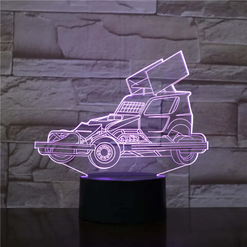 Тяжелый грузовик автомобиль 3D Акриловый ночной Светильник USB светильник для сна