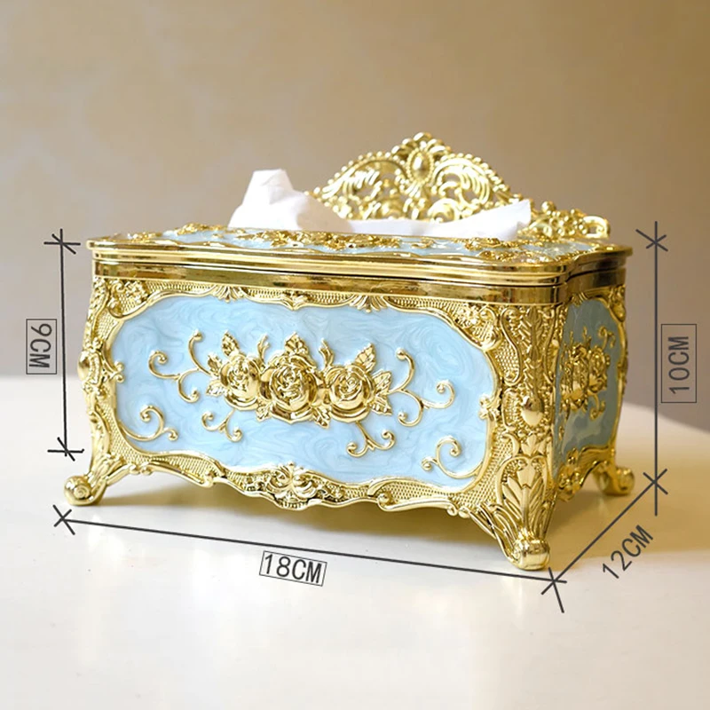 European Creativity Tissue Box Cover Living Room Desktop Retro Napkin Holder Ornament Bedroom Plastic Paper Towel Decor | Дом и сад