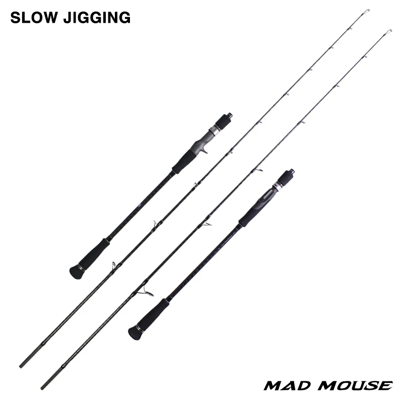 MADMOUSE Japan Full Fuji Parts Slow Jigging Rod 6"3 Jig Weight 80-350G 15kgs Shipping/casting Boat Rod Slatwater Fishing Rod 2