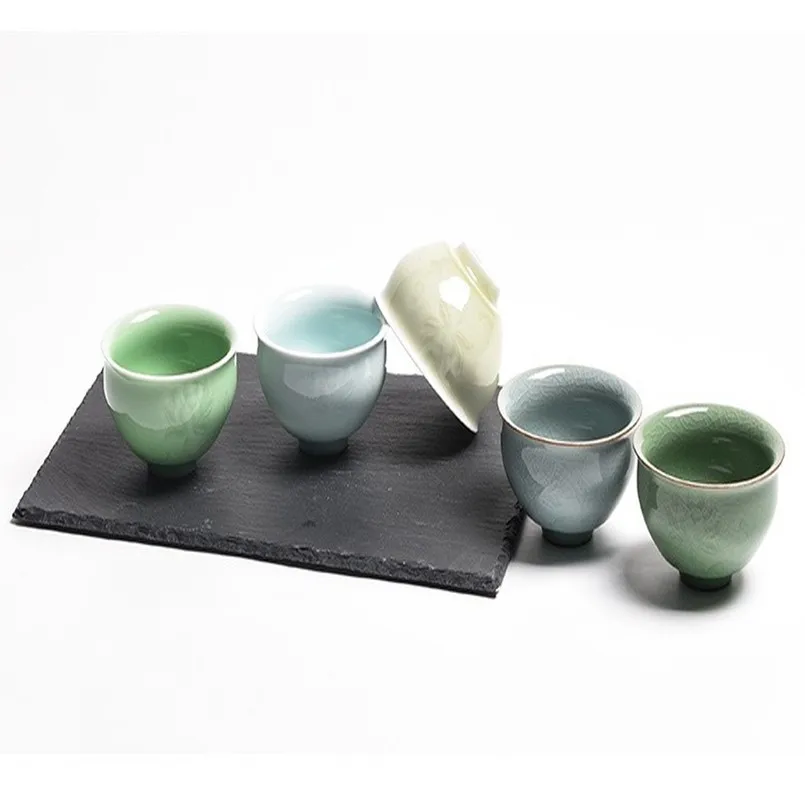 

Ceramic Porcelain Tea Cup Bowl Teaware Kung Fu Tea Cup Set Celadon Large Tea Cup Creative Master Cup Single Cup Tea Cup Set of 6