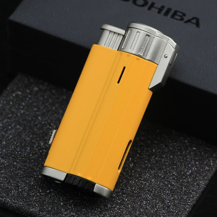 COHIBA фонарь сигары Зажигалки карман 3 Jet аксессуары для сигар Портативный