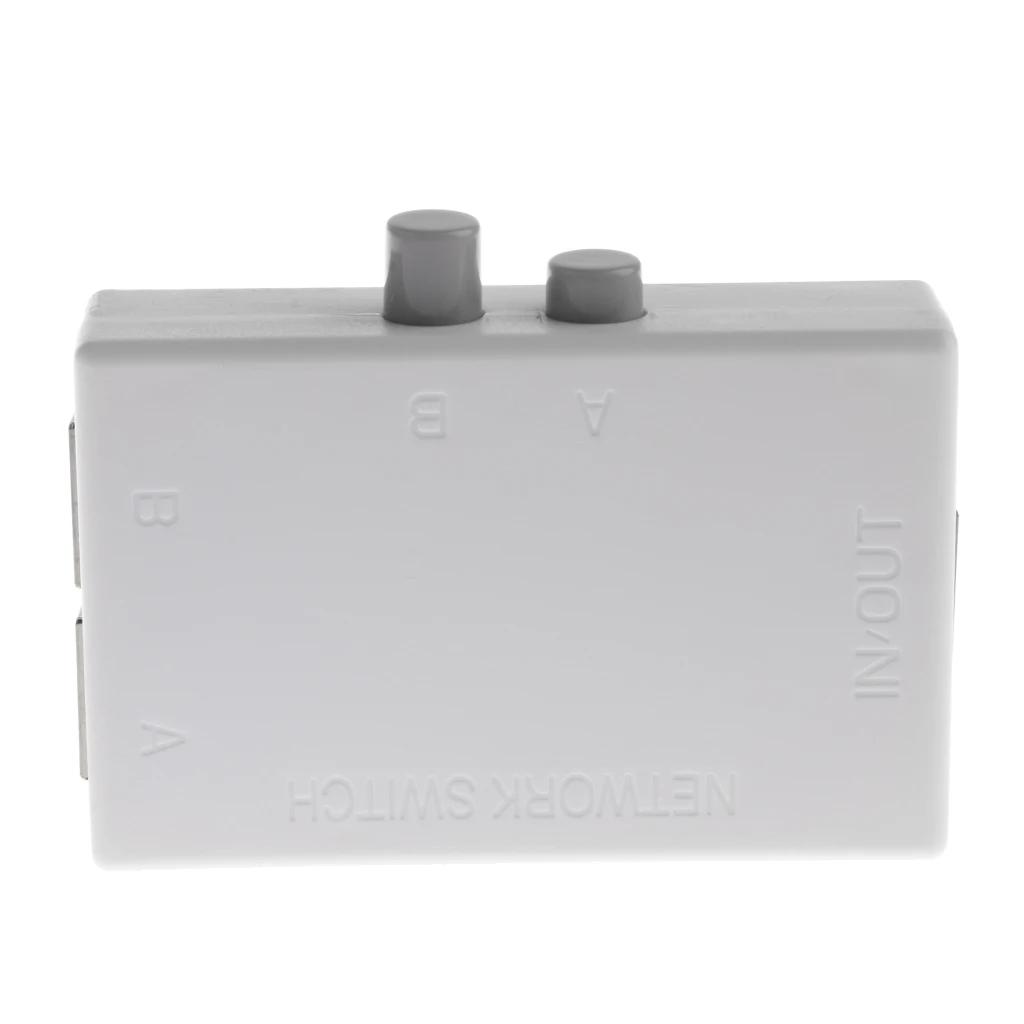 RJ45 2 порта внешний кнопочный сетевой переключатель 2M для ПК ноутбука длительный