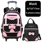 Школьный рюкзак на колесиках для девочек-подростков, водонепроницаемые сумки на колесиках, детские чемоданы