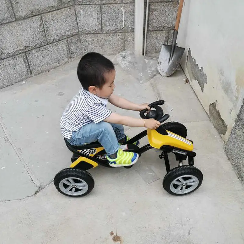 1-3ages Kids Pedal Go Kart 4 Wheel Bicycle with Brake Rotation System Children kart | Спорт и развлечения