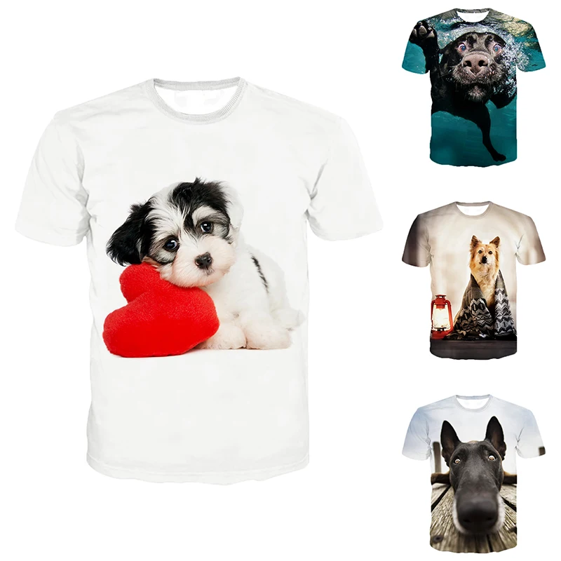 

Funny 3d Puppy Print T-shirt