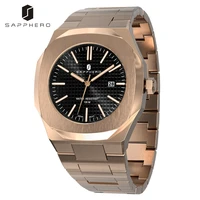 sapphero mens watch 100m waterproof stainless steel miyota quartz movement casual business style wristwatch luxury elegant gift