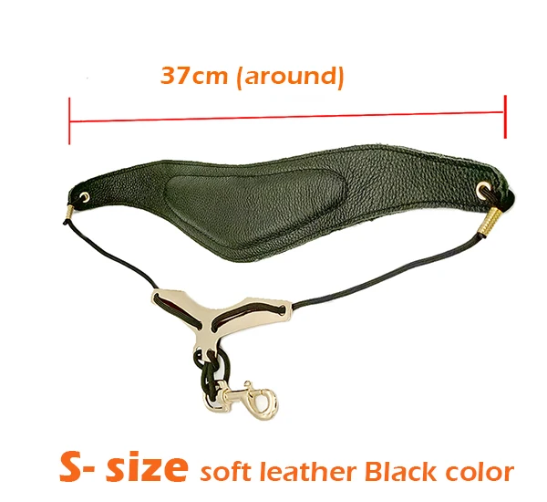 S size soft Black 1 шт. Птицы дизайн Высокое качество Натуральная кожа тенор сопрано альт саксофон ремень Sax жгут ремень для саксофона - Цвет: S size soft Black
