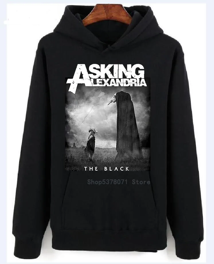 Asking Александрия черный Мужской Хлопковый топ с капюшоном тройник мужской