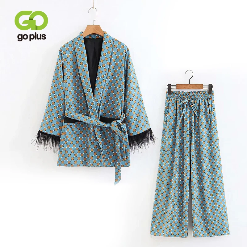 GOPLUS/зимние повседневные брюки костюм из 2 предметов наряды для женщин Розовое