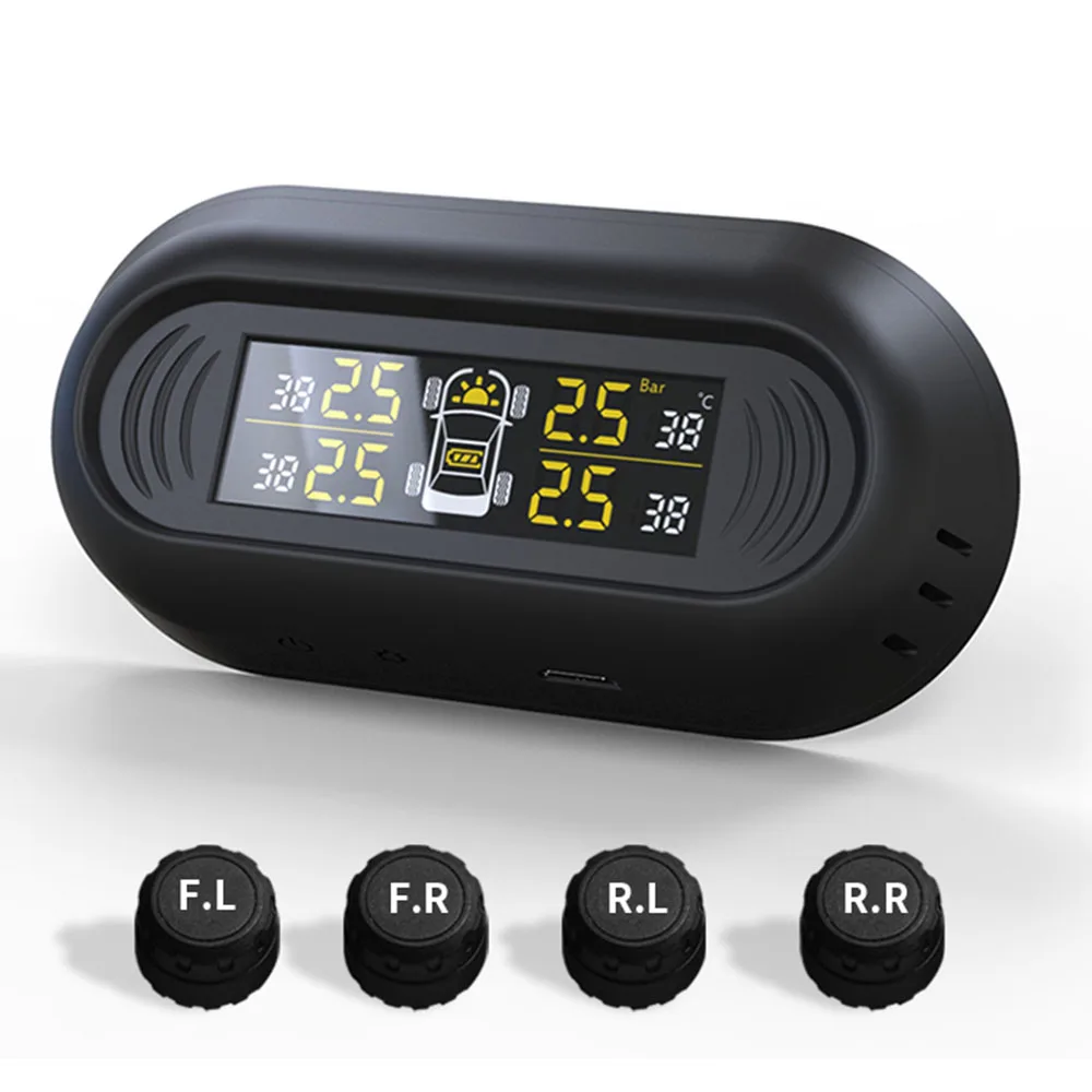 Мини Лобовое Стекло Беспроводной ЖК цифровой датчик автомобиля TPMS IP67 солнечной