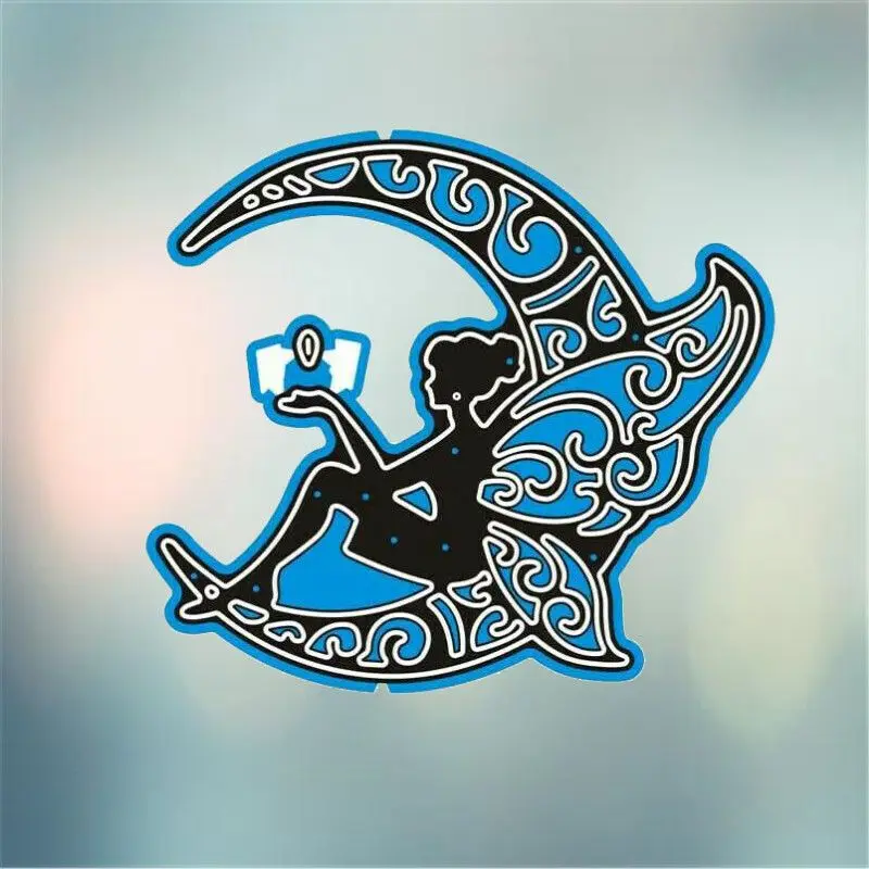 DIY режущий штамп Фея Луна металлические режущие штампы трафареты скрапбукинга