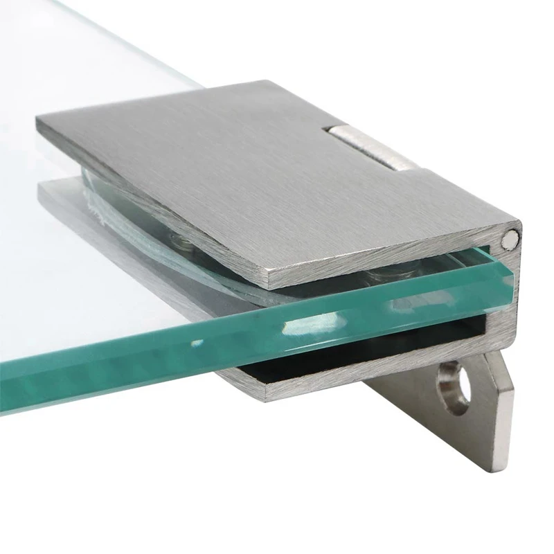 2 шт. шарнир для стеклянных дверей из нержавеющей стали стеклянный зажим подходит