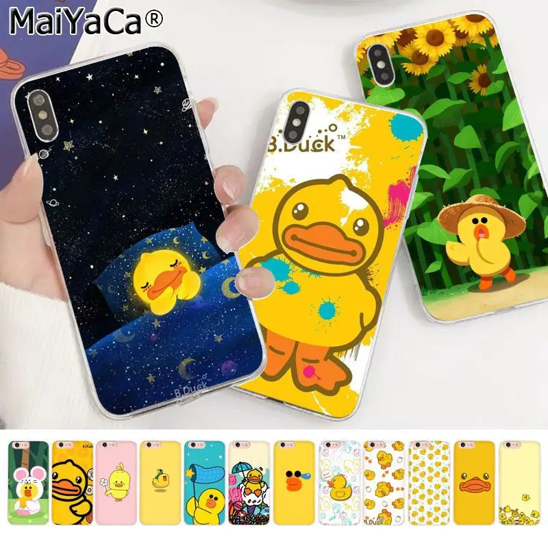 

MaiYaCa Cute Yellow Duck Animals Painted Beautiful Phone Case for iphone SE 2020 11 pro 8 7 66S Plus X XS MAX 5S SE XR