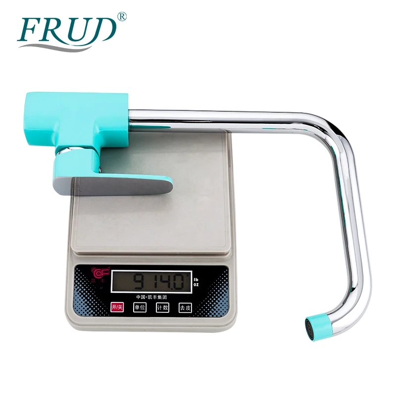 Смеситель для кухни FRUD кухонный кран на раковину с одной ручкой поворотный излив