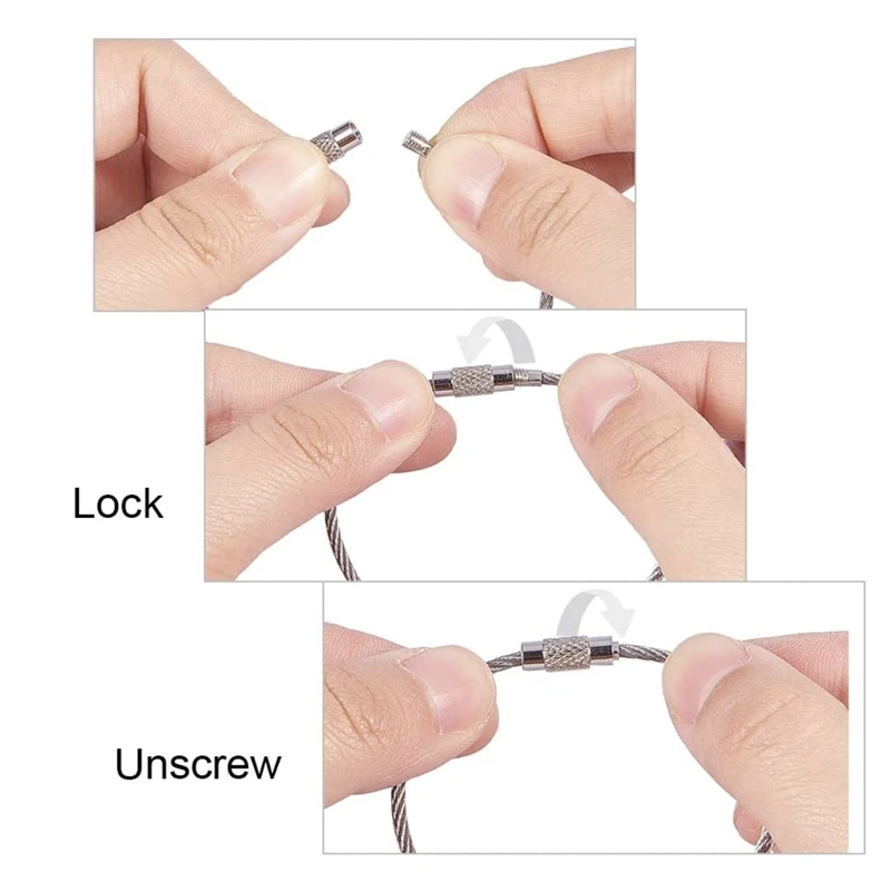 

20pcs 12x4mm Screw Twist Clasps 1mm Hole Tube Fastener Cord End Caps for DIY Jewelry Bracelet Necklace Making