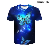 fashion men women children t shirt summer short sleeve cool animal butterfly 3d t shirt insect print harajuku boy girl tops tees