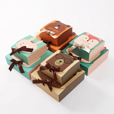 

Gift Box Cartoon Animal Creative Cute Candy Box Birthday Pary packaging Boxes "Beautiful Day for You" Event Party Supplies