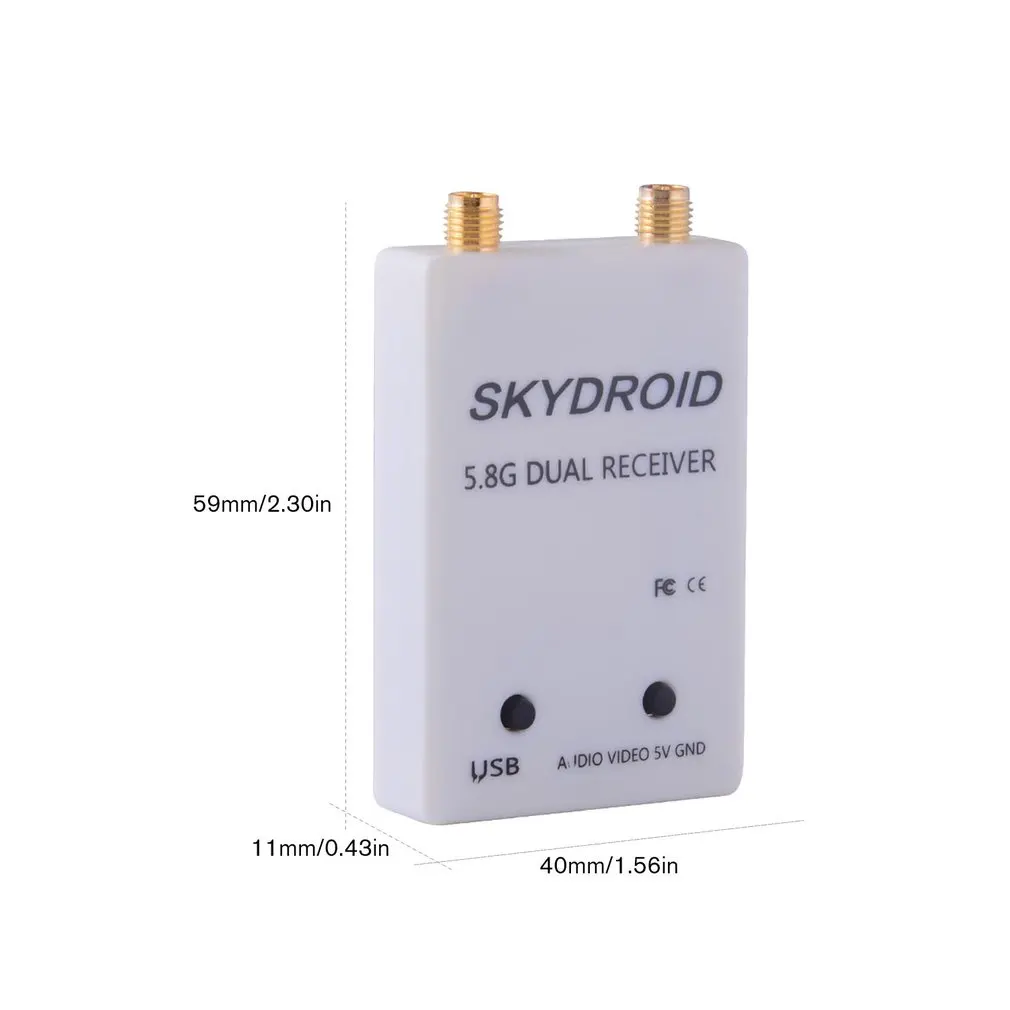 Skydroid 5 8 ГГц каналов виртуальное разнообразие UVC OTG смартфон FPV приемник для