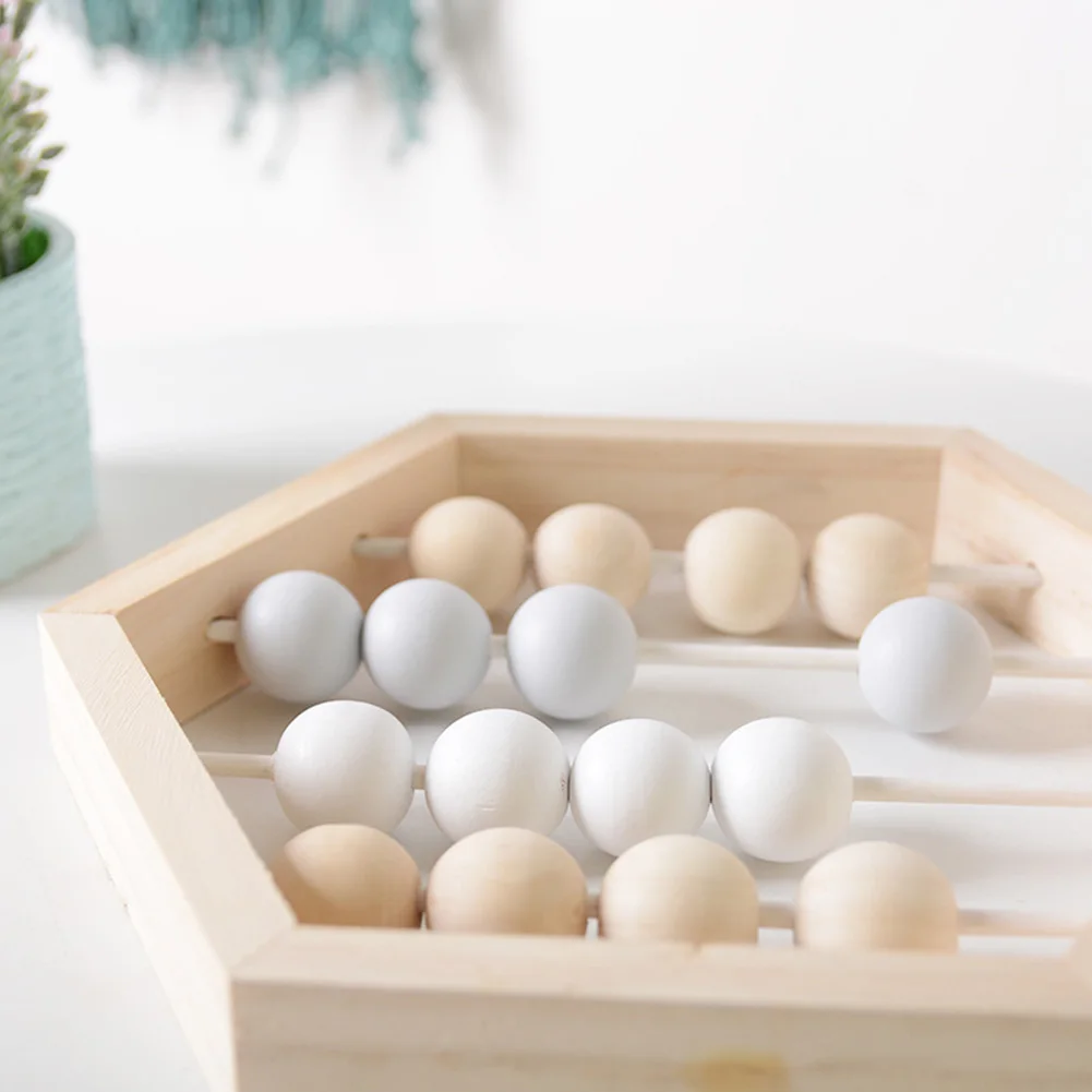 

Home Decor Gift Craft Kids Toddlers Wooden Abacus Toy Study Baby Room Numbers Counting Preschool Math Learning Early Education