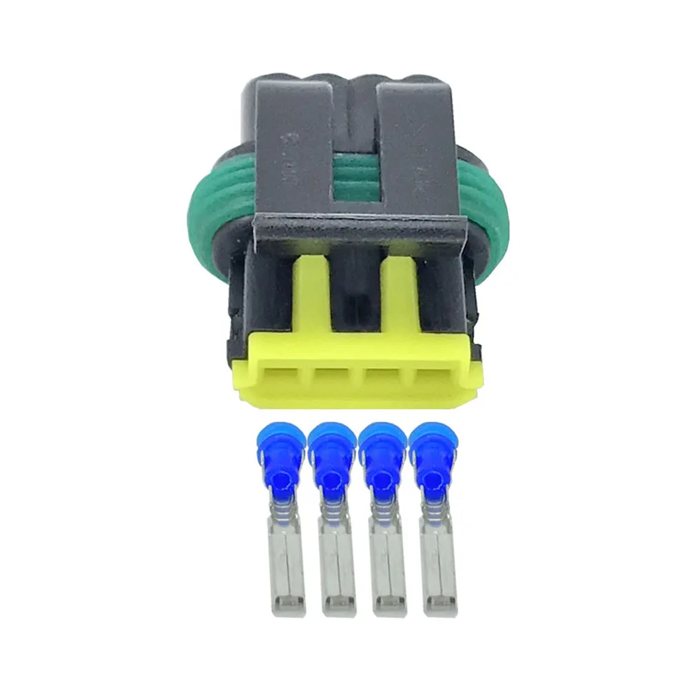 4-контактный пластиковый автомобильный разъем с клеммой, 444046-1 4 P автомобильный разъем