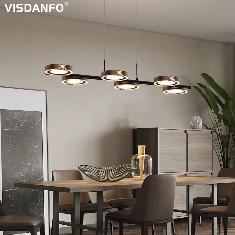 

VSDF Nordic Restaurant Light Creative Dining Table Pendant Light Diamond Light Led Golden Bedroom Adjustable Decorative Light