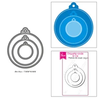 3pcs round tag hanging frame metal cutting dies for diy scrapbook album paper card decoration crafts embossing 2021 new dies