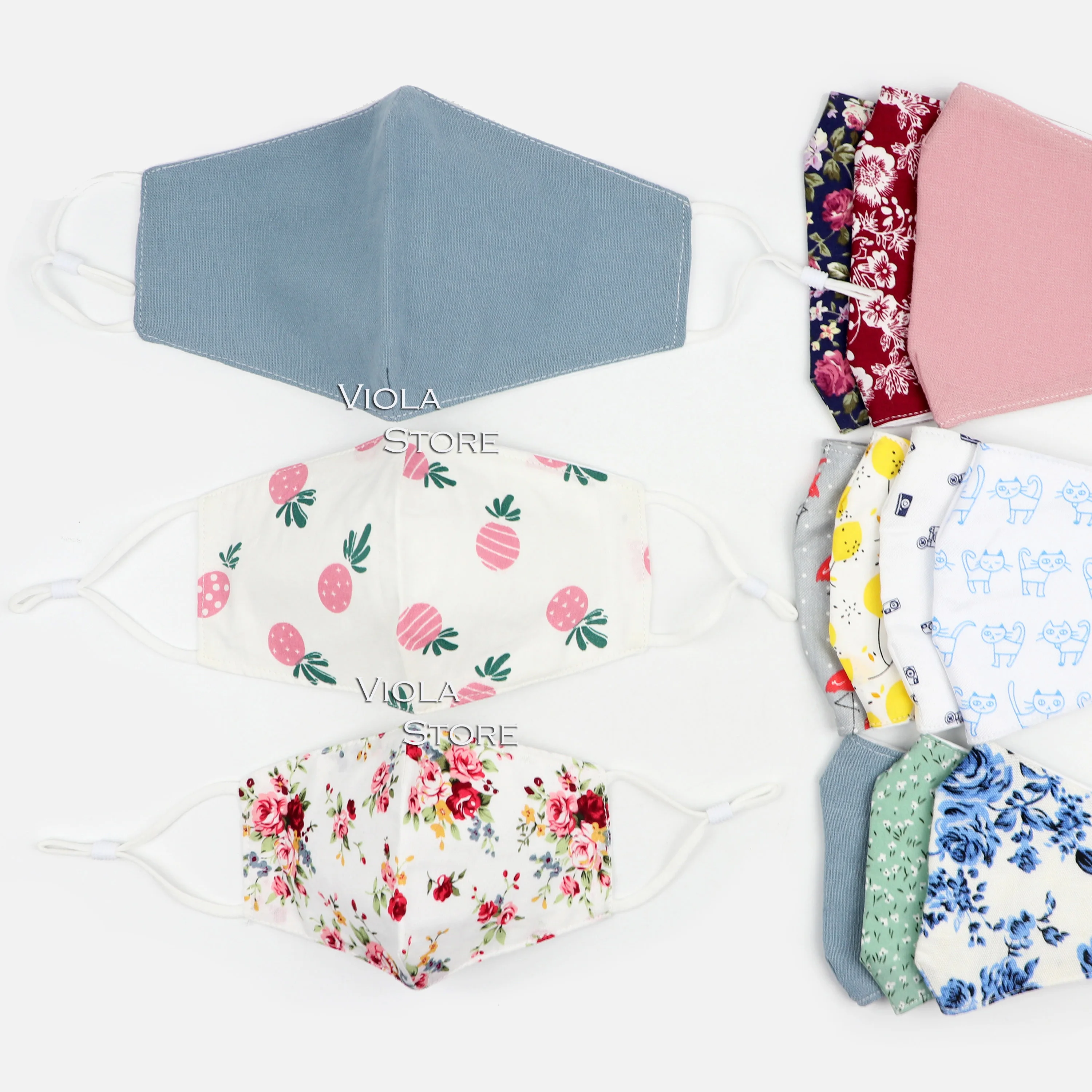 3 размера цветочный уход за кожей лица маска модная 100% хлопчатобумажная ткань 3D