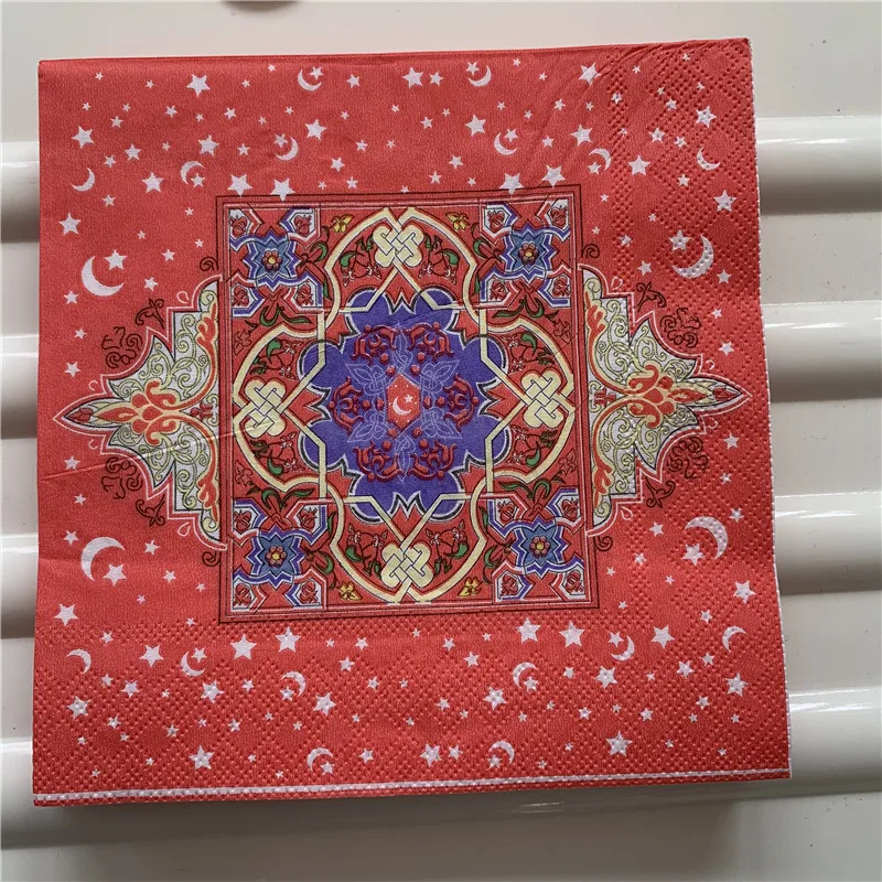 Decoupage paper napkins tissue vintage towel mysterious pattern striped moon star birthday wedding party home beautiful decor 20 | Дом и сад
