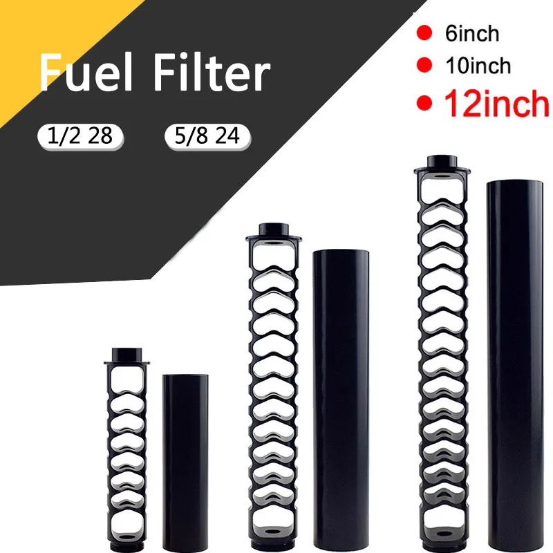 Автомобильный топливный фильтр ловушка для растворителя 6 10 12 дюймов титановый