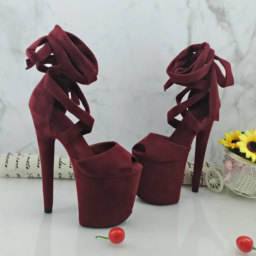 Leecabe 8Inch/20cm Women's Platform Sandals party High Heels Shoes Pole Dancing Shoes