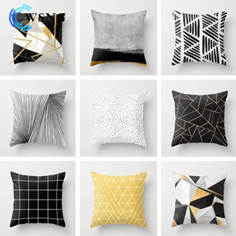 

Geometric Abstraction Pillowcase Office Car Plush Waist Cushion Cover Living Room Sofa Bedroom Furniture Decorative Pillowcase