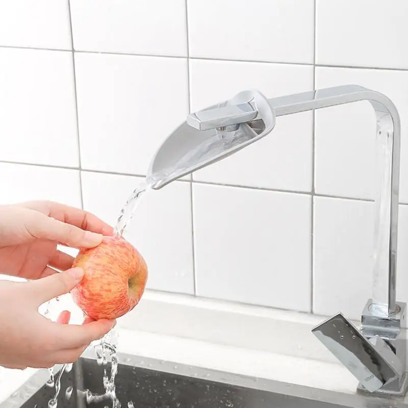 1Pcs Silicone Faucet Extender Solid Color Sink Handle Extension Bathroom Kitchen Accessories Reach Rubber Hand Washing - купить по
