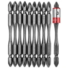 Магнитная отвертка PH2 с двойной головкой, 100 мм, хвостовик 14 дюйма, сталь S2, инструмент для электрической отвертки с сильным магнитным кольцом