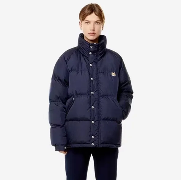 

Winter Fox Embroidery Maison KITSUNE Warm Down Jacket Men Women High Quality Stand Collar Bread Coats Maison KITSUNE Outerwear