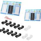 Зажимы для кабелей, настольные, самоклеящиеся, 20 шт.