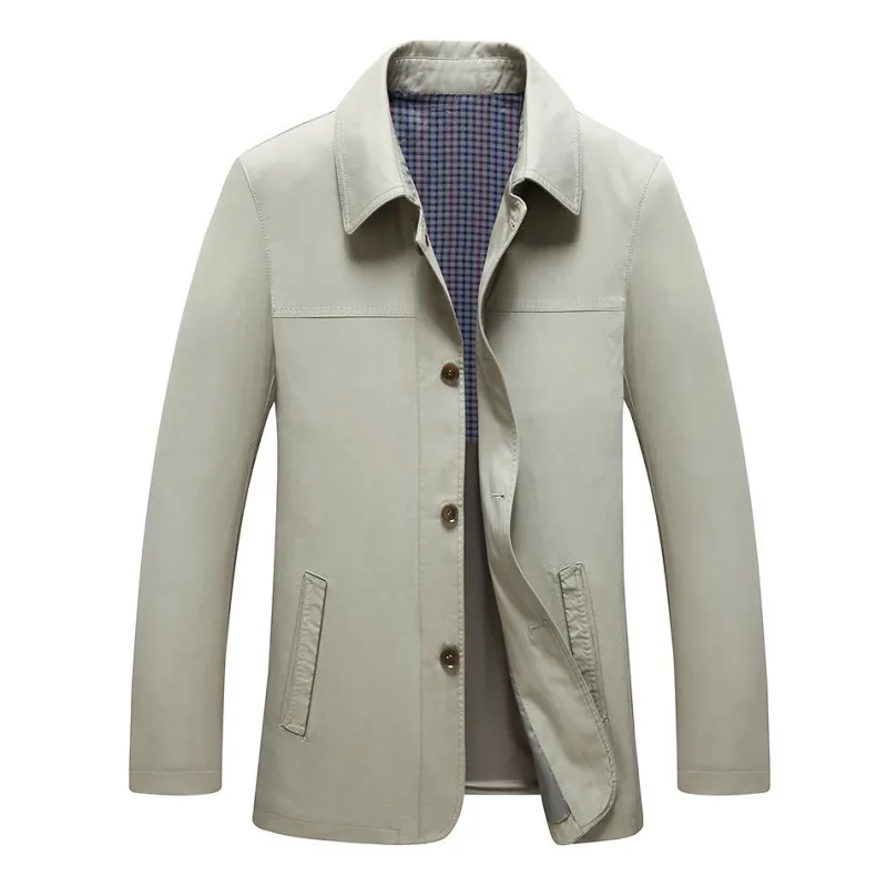 Business Casual Cotton Lapel Jacket Men Brand Long Sleeve Suit 2020 New Autumn Single Breasted Loose Outerwear Plus Size | Мужская