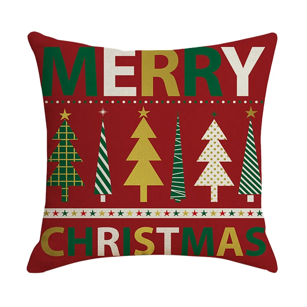 Веселая Рождественская Подушка Чехлы Скандинавское Елочное украшение подушки
