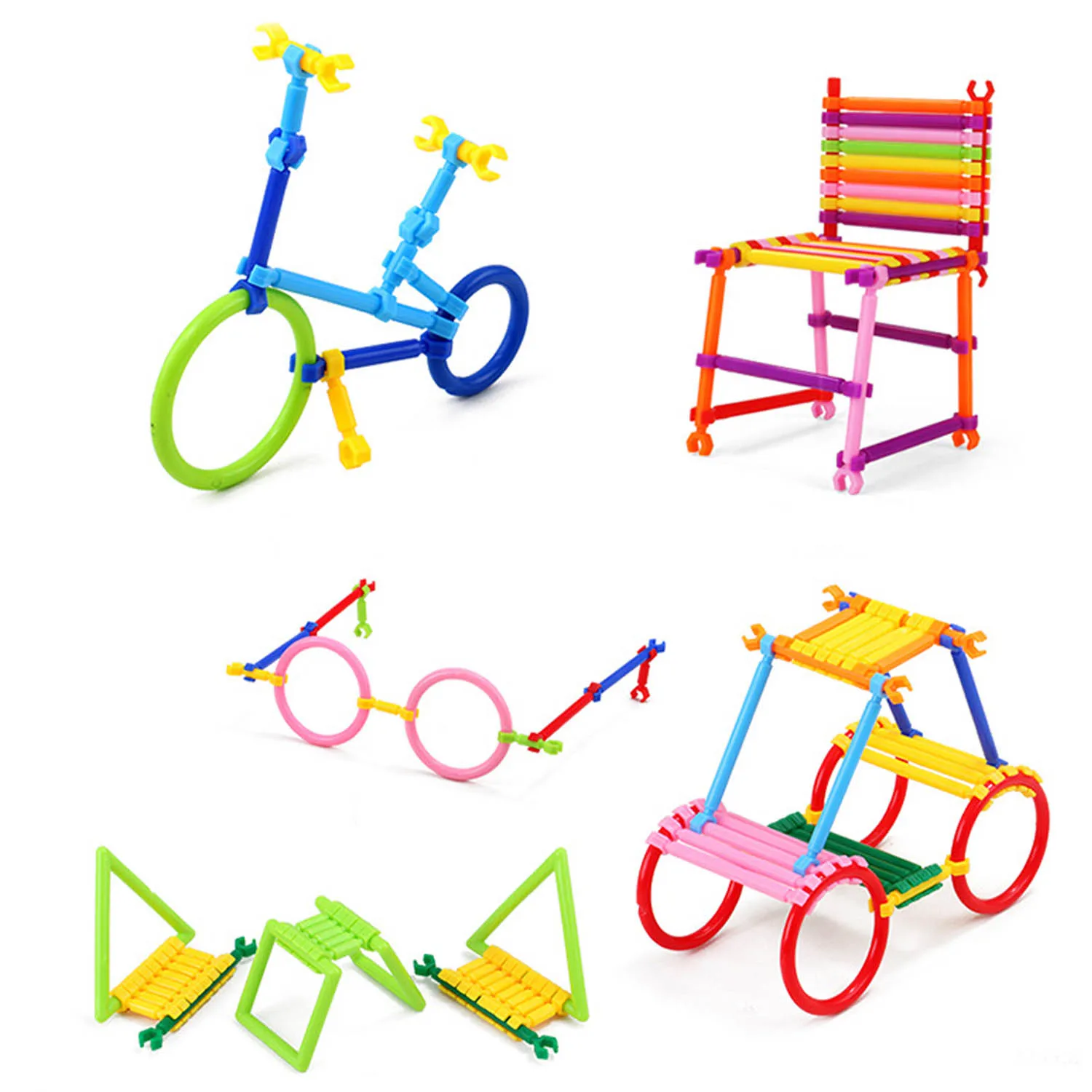 400 шт. 3D пазл строительные блоки бруски палочки строительной техники набор