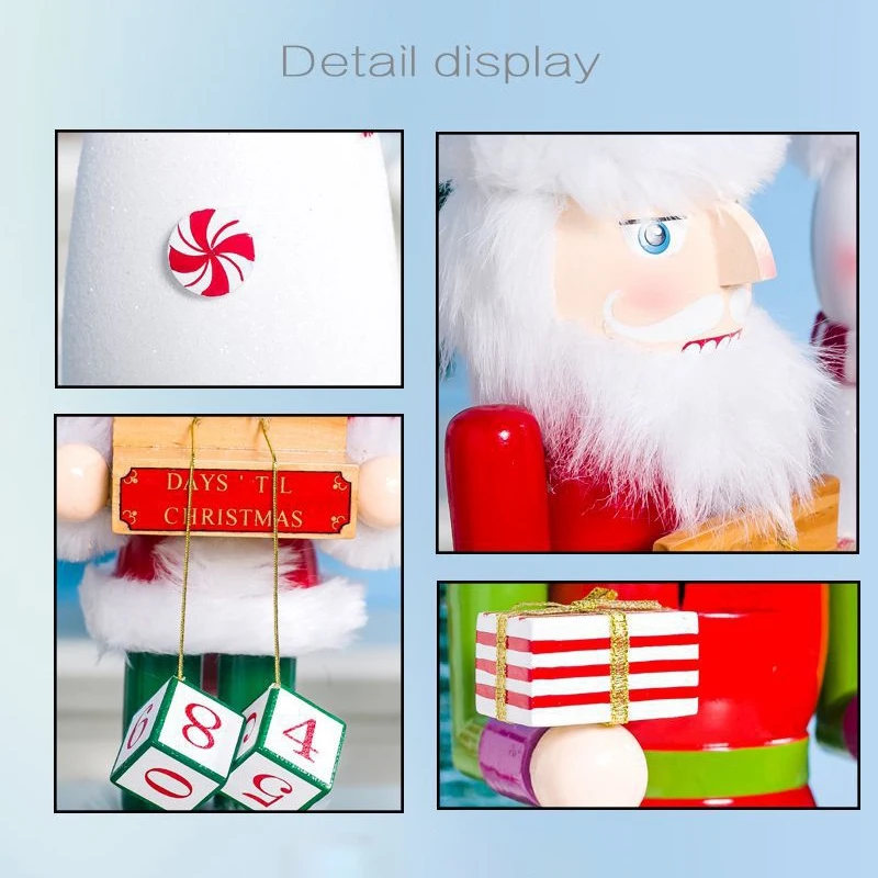 

Wooden Santa Statuette Christmas Ornaments Bedroom Decoration for Kids