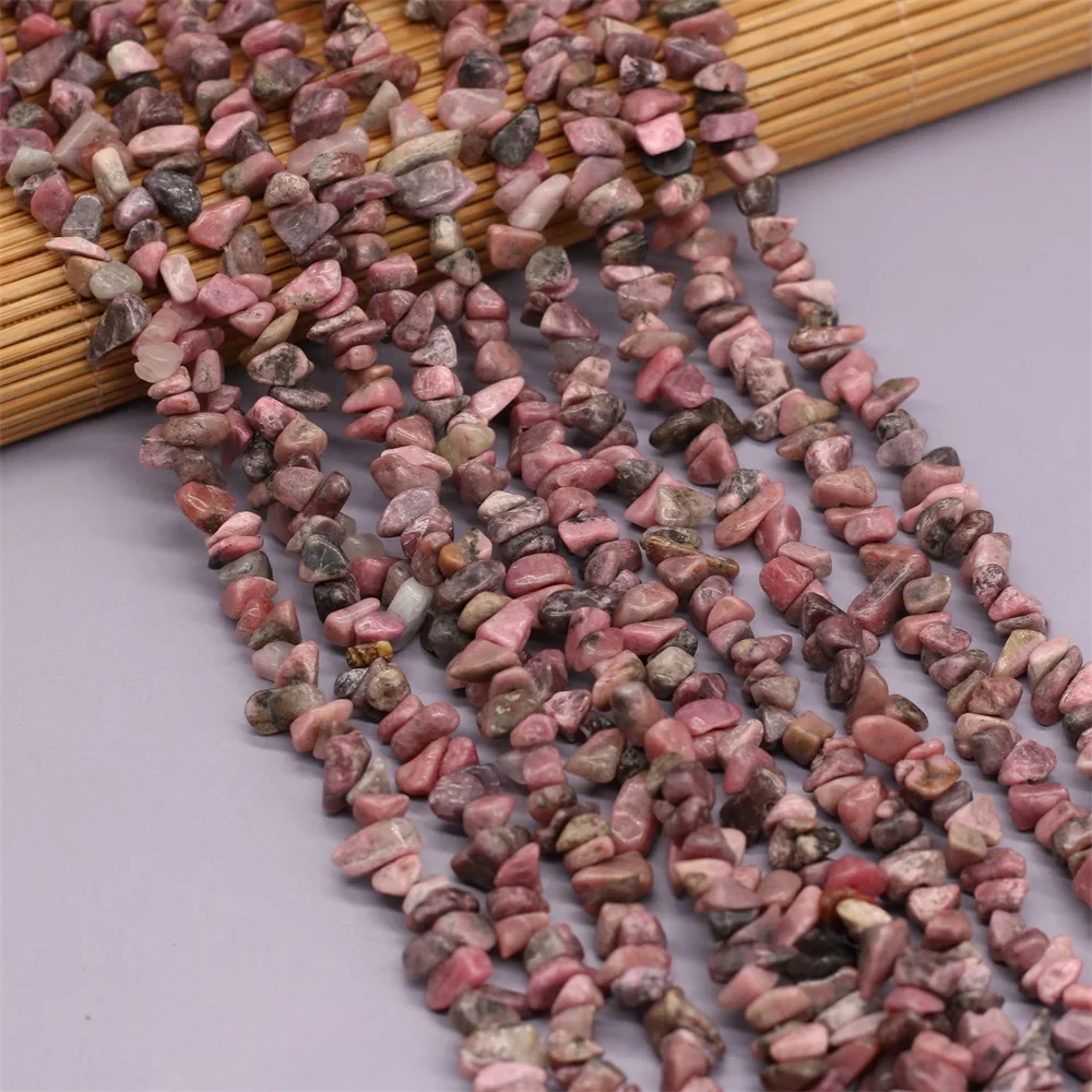 

Irregular Freeform Chip Gravel Beads Natural Stone Red Sapphire Beads For Jewelry Making 3x5-4x6mm Diy Bracelet Necklace Ms Gift