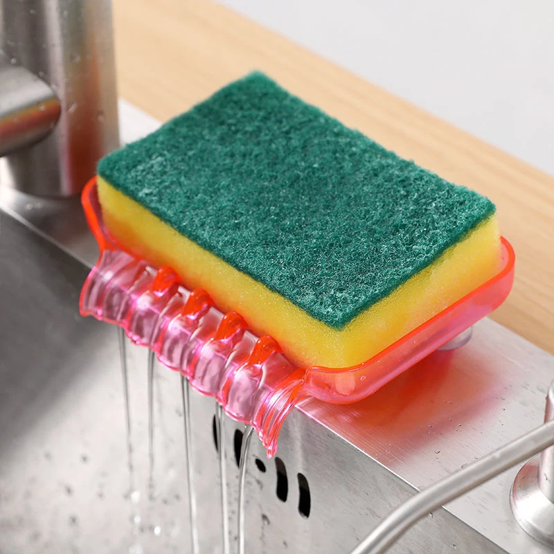 

Multifunctional Soap Draining Box Waterfall Transparent Color Fashion Suction Cup Draining Rack Diversion Sponge Rack Soap box