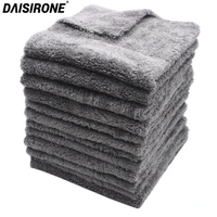 12pcs 350gsm car wash microfiber edgeless towel car cleaning drying cloth car care cloth detailing car wash towel gray