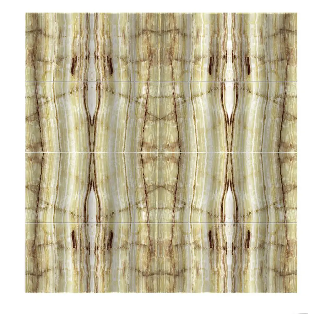 

Customized 3D Curtain 2 Panels with Hooks Beige Wall Marble Stone Green Building Window Drapes For Living room Beroom