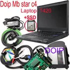 Компактный Мультиплексор Mb Star C4 SD Connect plus DOIP 4 wifi 2021 12 для диагностики автомобиля с ноутбуком T420, готовый к использованию